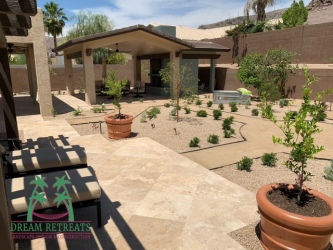 Phoenix Landscape Design-remodel-pergola-travertine-Anderson-2021