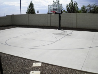 Arizona Backyard Landscape Basketball Court