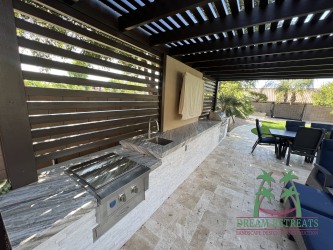 Scottsdale Landscape Design-Outdoor Kitchen-Media Wall-Kshatriya