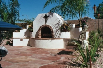 Arizona Landscape Design Outdoor Fireplace