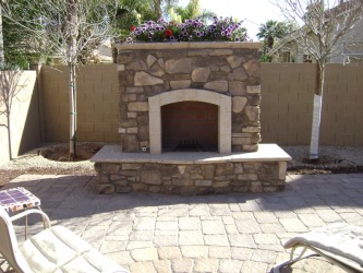Arizona Landscape Patio Fireplace