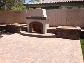 Chandler Landscape Design Patio Fireplace