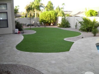 Arizona Backyard Design Travertine Paver Patio