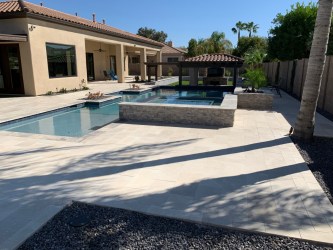 Chandler landscape remodel-travertine paver pool deck-cheraso-2020