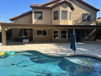 Scottsdale Landscape Design-Travertine Patio-Pool Deck-Coping-Kshatriya