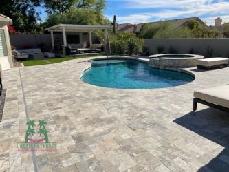 Scottsdale Landscape Design-paver pool deck-2022