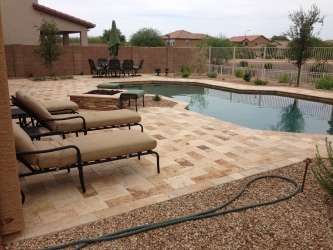 Chandler landscape design paver pool deck