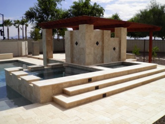 Arizona Landscape Company Travertine Pool Deck
