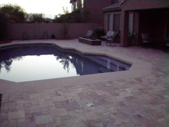 Arizona Backyard Design Overlay Paver Pool Deck