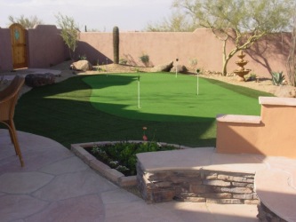 Backyard Landscape Arizona Putting Green