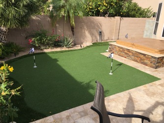 Scottsdale Backyards-putting green-custom patio spa