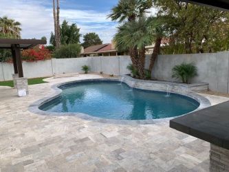 Gilbert Landscape Design-Pool Deck Remodel-Water Feature-Freeman