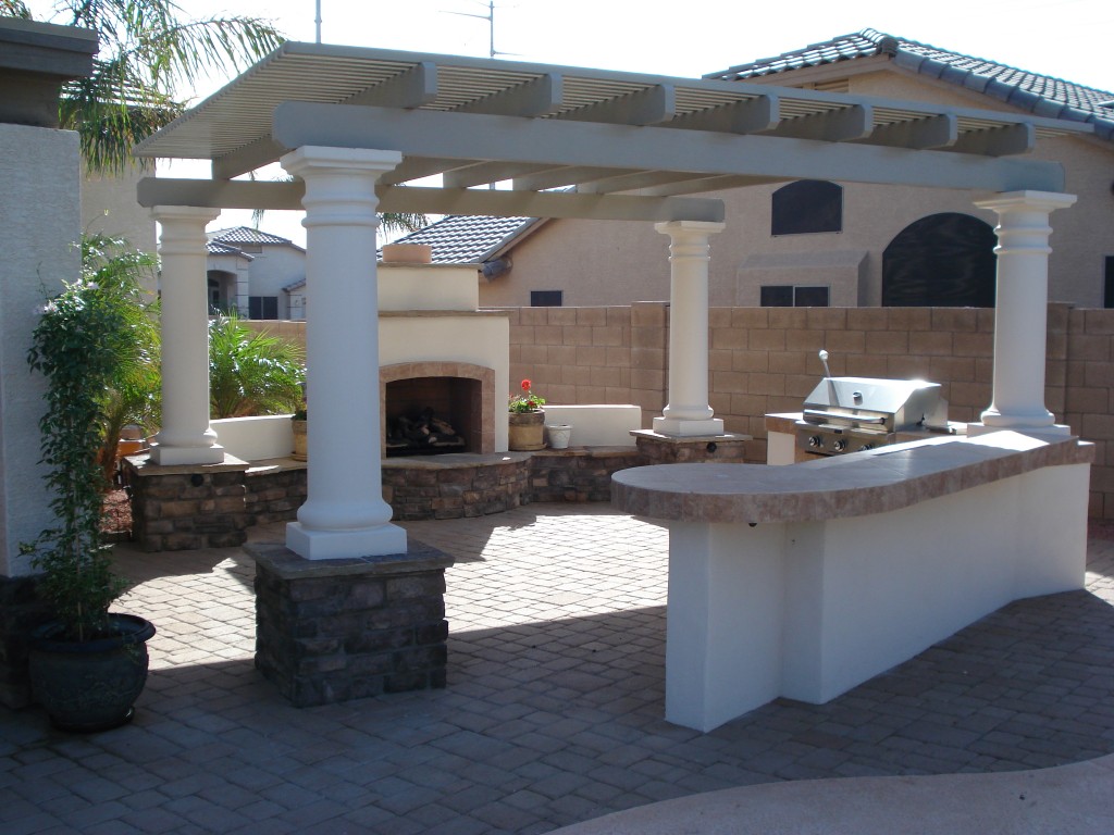 Cozy Up!! Outdoor Fireplaces In Arizona Landscape Designs