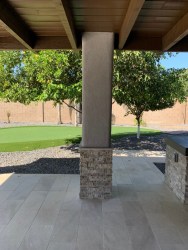 Patio Column Stone Veneer-Backyard Landscape Design-Cheraso-2020