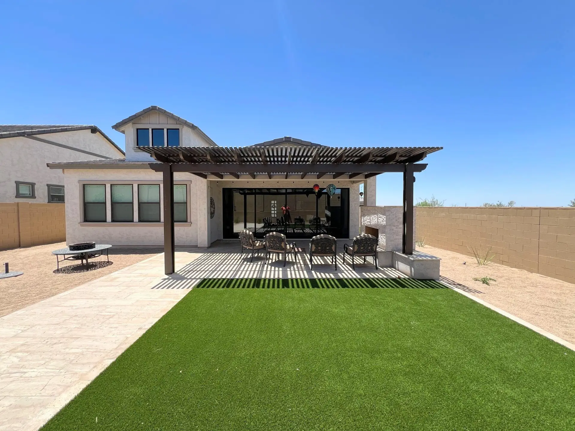 New construction backyard, Mesa