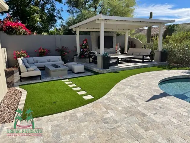 Backyard living space, Scottsdale